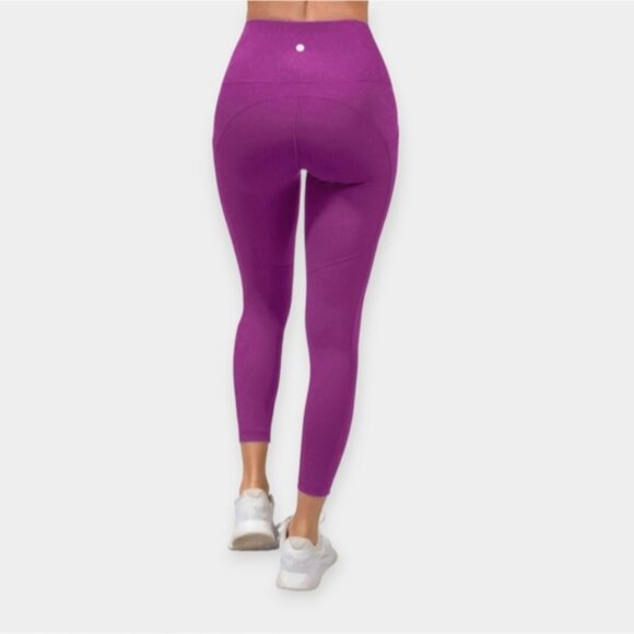 Yogalicious Pants - YOGALICIOUS [LUX] "Lenox" High Rise No Show Fushia Leggings with Pockets- S